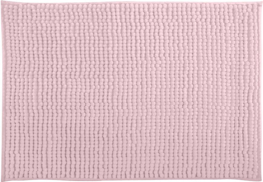 MSV Badkamerkleed badmat tapijtje voor op de vloer lichtroze 40 x 60 cm Microvezel Badmatjes