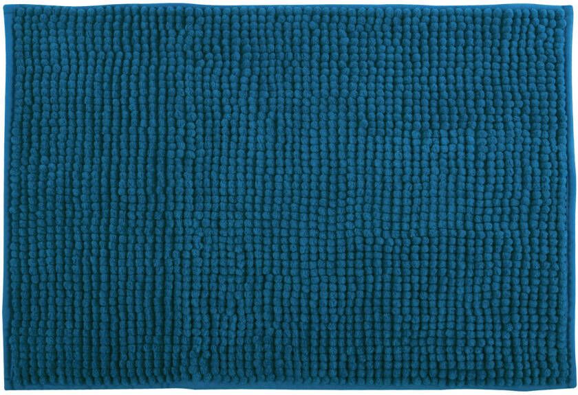 MSV Badkamerkleed badmat tapijtje voor op de vloer petrol blauw 50 x 80 cm Microvezel Badmatjes