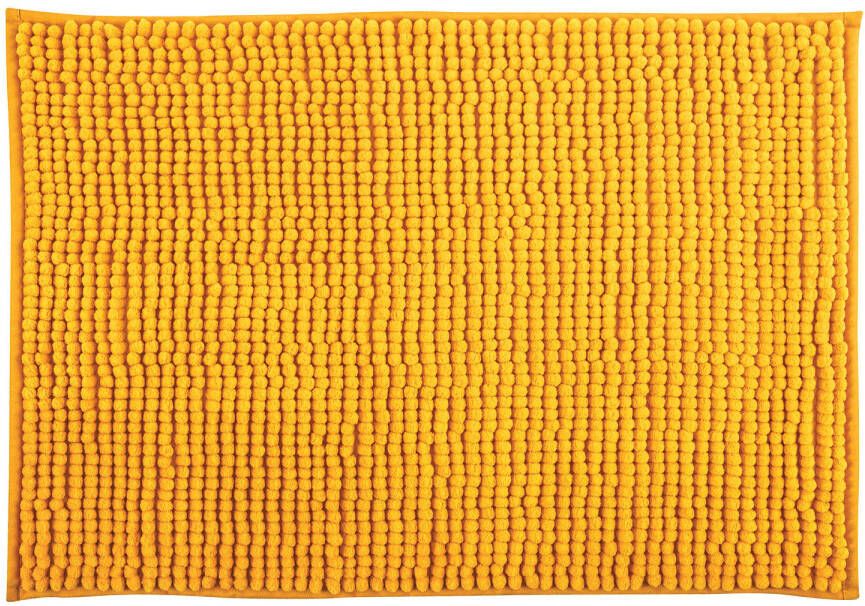 MSV Badkamerkleed badmat tapijtje voor op de vloer saffraan geel 40 x 60 cm Microvezel Badmatjes