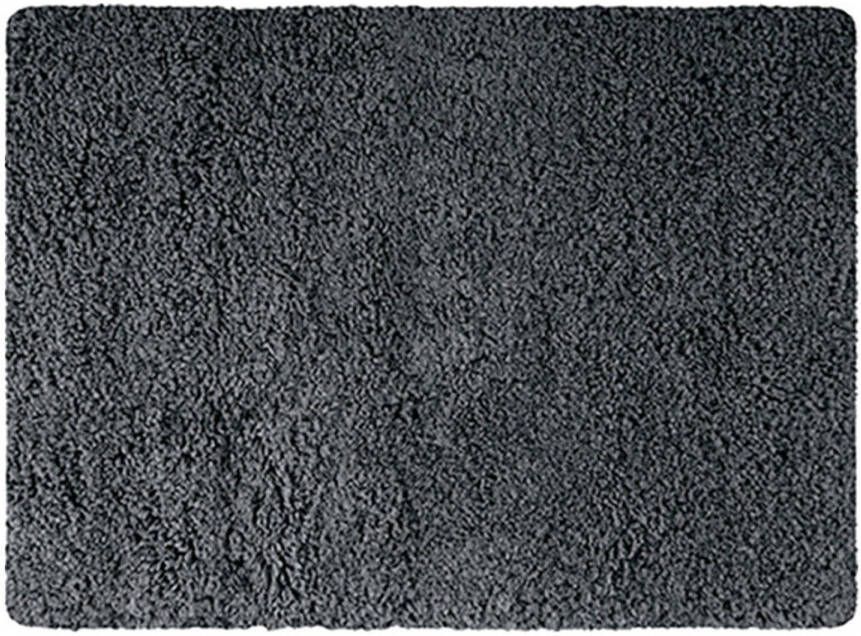 MSV Badkamerkleedje badmat tapijt voor de vloer donkergrijs 50 x 70 cm langharig Badmatjes