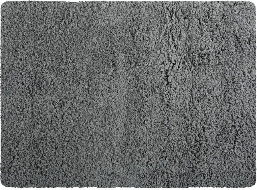 MSV Badkamerkleedje badmat tapijt voor de vloer grijs 50 x 70 cm langharig Badmatjes