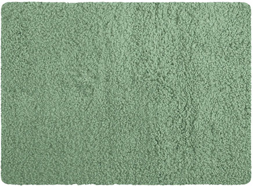 MSV Badkamerkleedje badmat tapijt voor de vloer groen 50 x 70 cm langharig Badmatjes