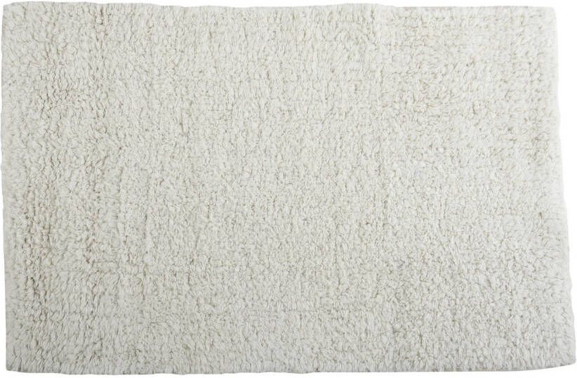 MSV Badkamerkleedje badmat tapijt voor de vloer ivoor wit 40 x 60 cm Badmatjes
