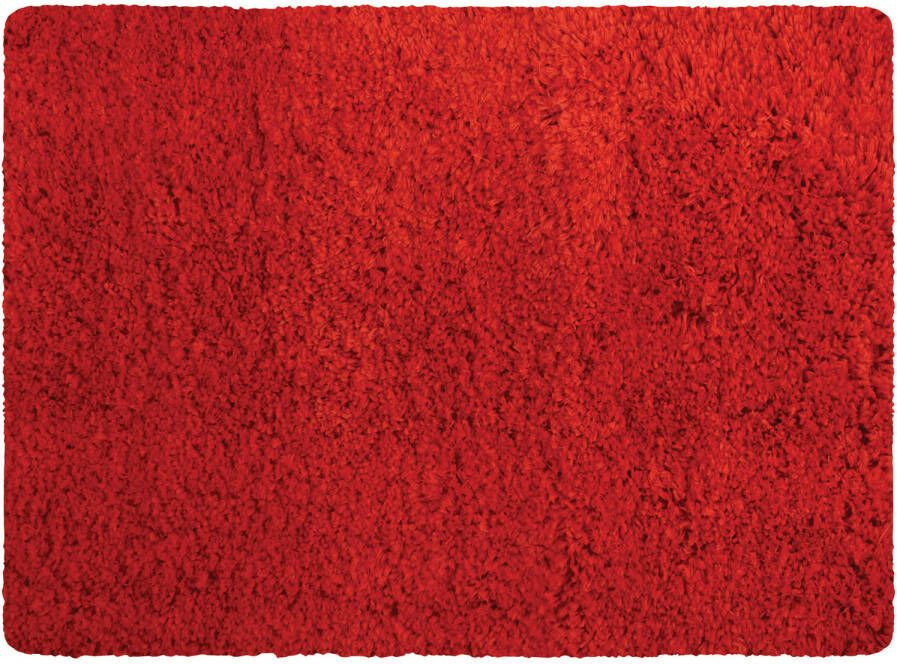 MSV Badkamerkleedje badmat tapijt voor de vloer rood 50 x 70 cm langharig Badmatjes