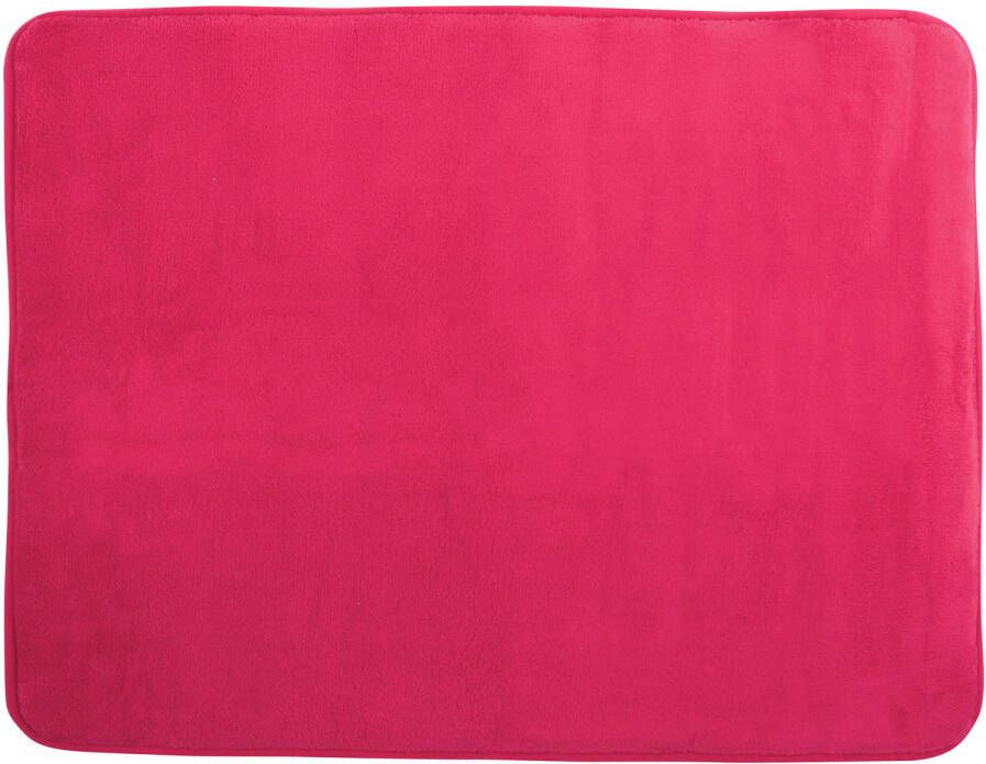 MSV Badkamerkleedje badmat tapijt voor op de vloer fuchsia roze 50 x 70 cm Badmatjes