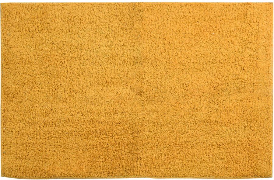 MSV Badkamerkleedje badmat voor de vloer saffraan geel 45 x 70 cm Badmatjes