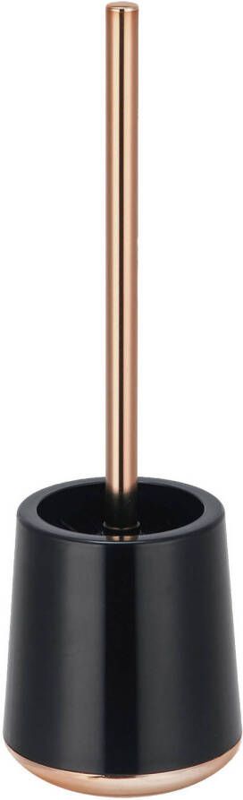 Spirella MSV Coruna Toilet WC-borstel houder kunststof zwart koper 38 cm Toiletborstels