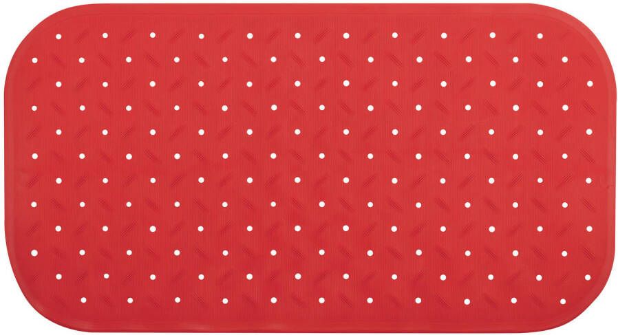 MSV Douche bad anti-slip mat badkamer rubber rood 36 x 65 cm Badmatjes