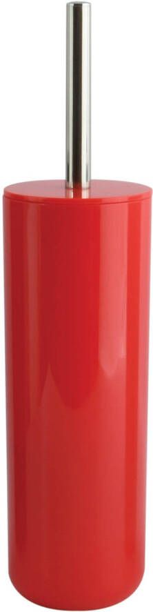 Spirella MSV Porto Toilet wc-borstel in houder kunststof rood 38 cm Toiletborstels