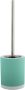 Spirella MSV Shine Toilet wc-borstel houder keramiek metaal azuurblauw 38 cm Toiletborstels - Thumbnail 1