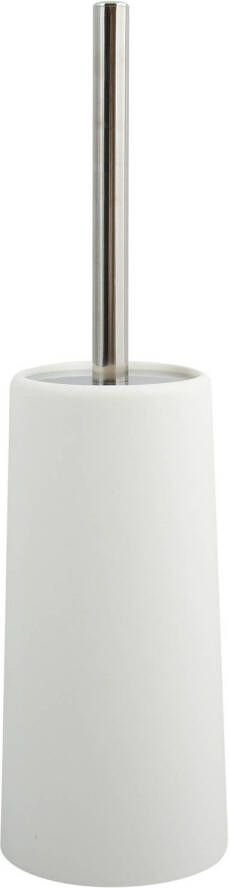 Spirella MSV Toiletborstel houder WC-borstel ivoor wit kunststof 35 cm Toiletborstels
