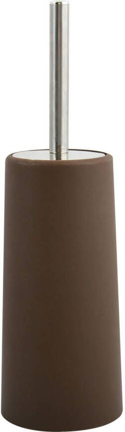 Spirella MSV Toiletborstel houder WC-borstel kastanje bruin kunststof 35 cm Toiletborstels
