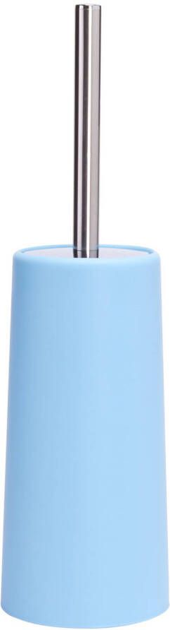 Spirella MSV Toiletborstel houder WC-borstel lichtblauw kunststof 35 cm Toiletborstels