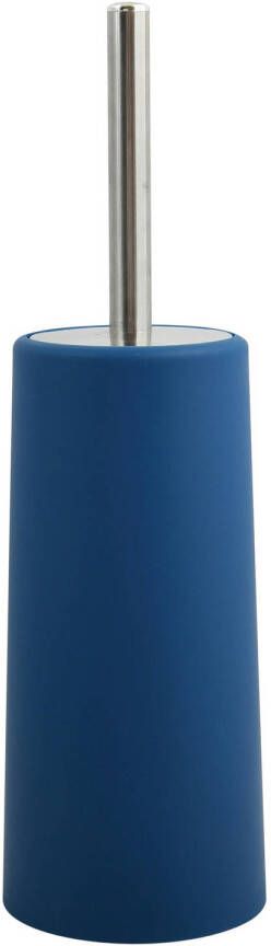 Spirella MSV Toiletborstel houder WC-borstel marine blauw kunststof 35 cm Toiletborstels