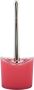 Spirella MSV Toiletborstel in houder wc-borstel Aveiro PS kunststof rvs fuchsia roze zilver 37 x 14 cm Toiletborstels - Thumbnail 1
