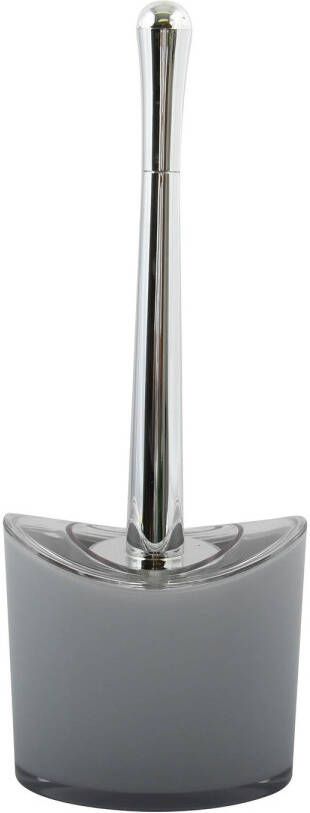 Spirella MSV Toiletborstel in houder wc-borstel Aveiro PS kunststof rvs lichtgrijs zilver 37 x 14 cm Toiletborstels