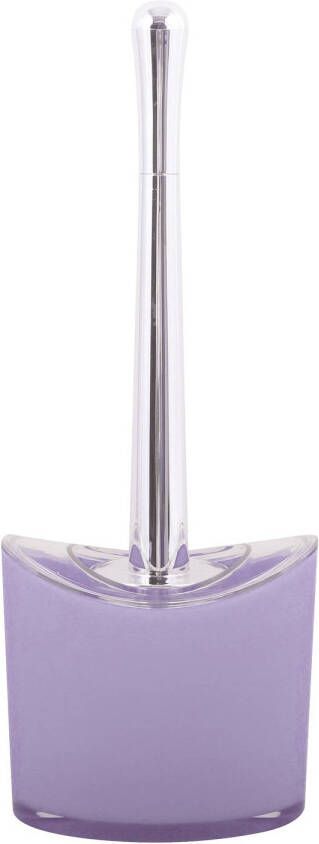 Spirella MSV Toiletborstel in houder wc-borstel Aveiro PS kunststof rvs lila paars zilver 37 x 14 cm Toiletborstels