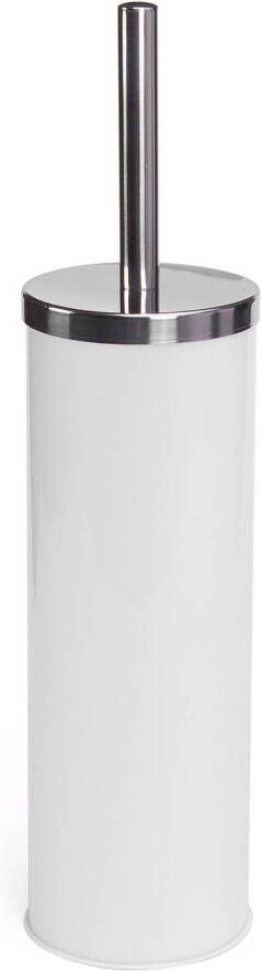 Spirella MSV Toiletborstel in houder wc-borstel metaal ivoor wit 38 cm Toiletborstels