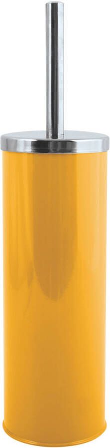 Spirella MSV Toiletborstel in houder wc-borstel metaal saffraan geel 38 cm Toiletborstels