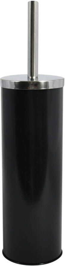 Spirella MSV Toiletborstel in houder wc-borstel metaal zwart 38 cm Toiletborstels
