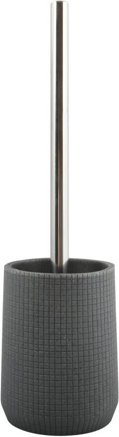 Spirella MSV Toilet wc-borstel houder kunststeen metaal donkergrijs 35 cm Toiletborstels