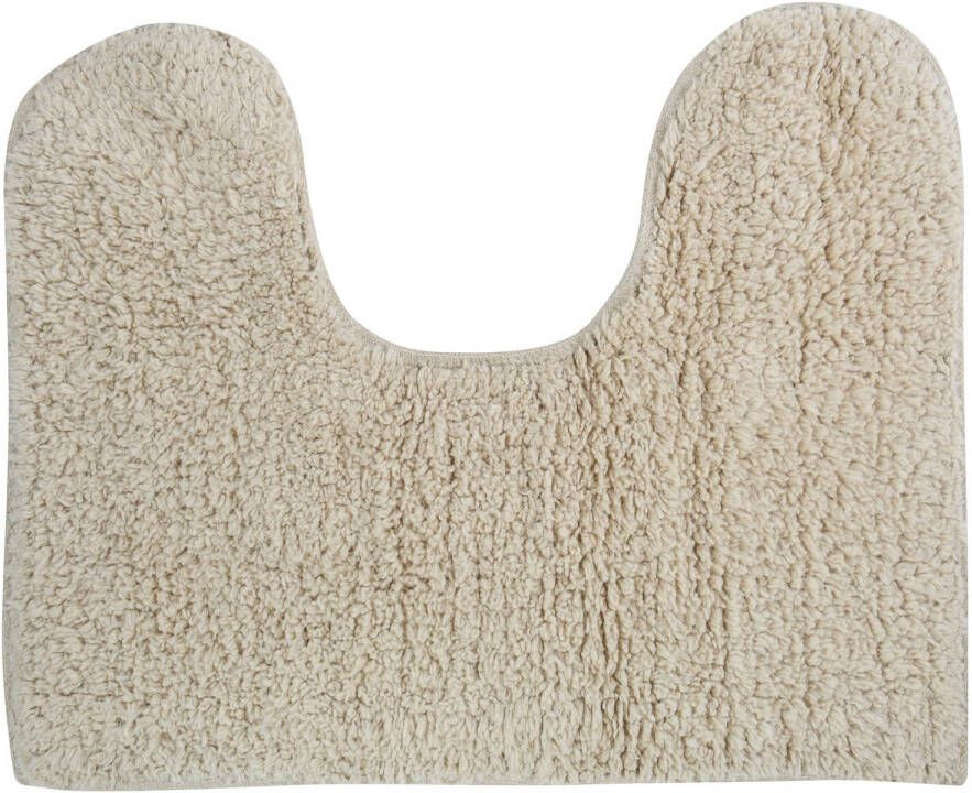 MSV WC Badkamerkleed badmat voor op de vloer creme wit 45 x 35 cm Badmatjes