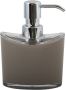 Spirella MSV Zeeppompje dispenser Aveiro PS kunststof beige zilver 11 x 14 cm 260 ml Zeeppompjes - Thumbnail 1