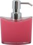 Spirella MSV Zeeppompje dispenser Aveiro PS kunststof fuchsia roze zilver 11 x 14 cm 260 ml Zeeppompjes - Thumbnail 1
