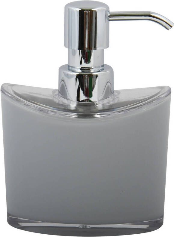 Spirella MSV Zeeppompje dispenser Aveiro PS kunststof lichtgrijs zilver 11 x 14 cm 260 ml Zeeppompjes
