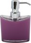 Spirella MSV Zeeppompje dispenser Aveiro PS kunststof paars zilver 11 x 14 cm 260 ml Zeeppompjes - Thumbnail 1