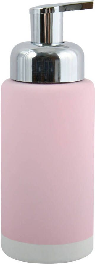 Spirella MSV Zeeppompje dispenser Enzo keramiek lichtroze 6.5 x 18 cm 275 ml Zeeppompjes