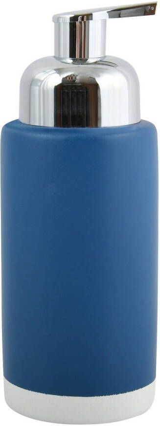 Spirella MSV Zeeppompje dispenser Enzo keramiek marine blauw 6.5 x 18 cm 275 ml Zeeppompjes