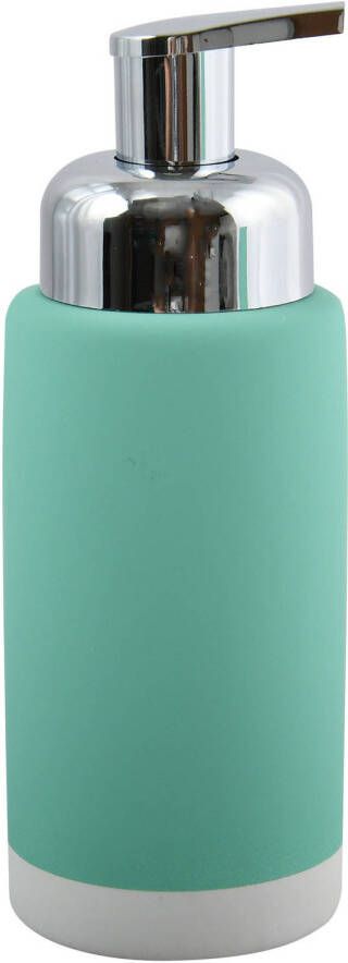 Spirella MSV Zeeppompje dispenser Enzo keramiek mintgroen 6.5 x 18 cm 275 ml Zeeppompjes