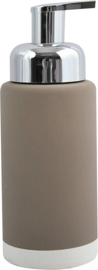 Spirella MSV Zeeppompje dispenser Enzo keramiek taupe 6.5 x 18 cm 275 ml Zeeppompjes