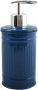 Spirella MSV Zeeppompje dispenser Industrial metaal marine blauw 7.5 x 17 cm 250 ml Zeeppompjes - Thumbnail 1