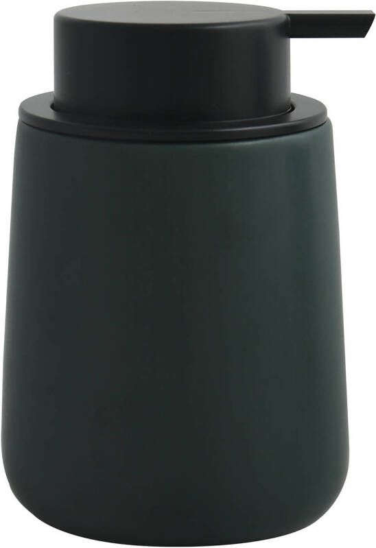 Spirella MSV Zeeppompje dispenser Malmo Keramiek donkergroen zwart 8 5 x 12 cm 300 ml Zeeppompjes