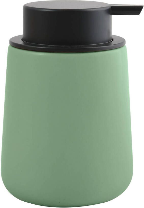 Spirella MSV Zeeppompje dispenser Malmo Keramiek groen zwart 8 5 x 12 cm 300 ml Zeeppompjes