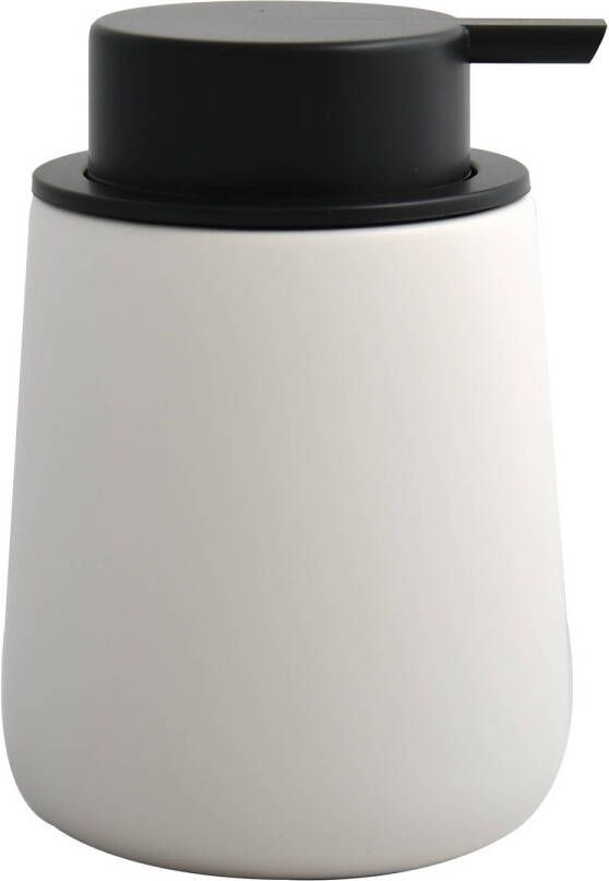 Spirella MSV Zeeppompje dispenser Malmo Keramiek wit zwart 8 5 x 12 cm 300 ml Zeeppompjes