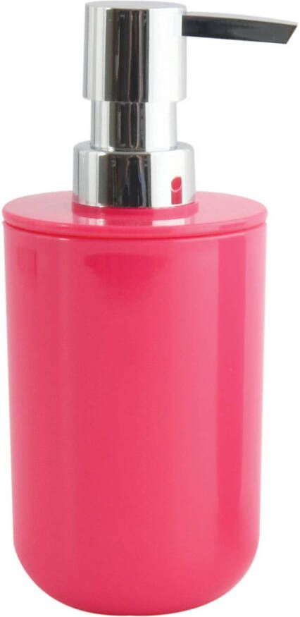 Spirella MSV Zeeppompje dispenser Porto PS kunststof fuchsia roze 7 x 16 cm 260 ml Zeeppompjes