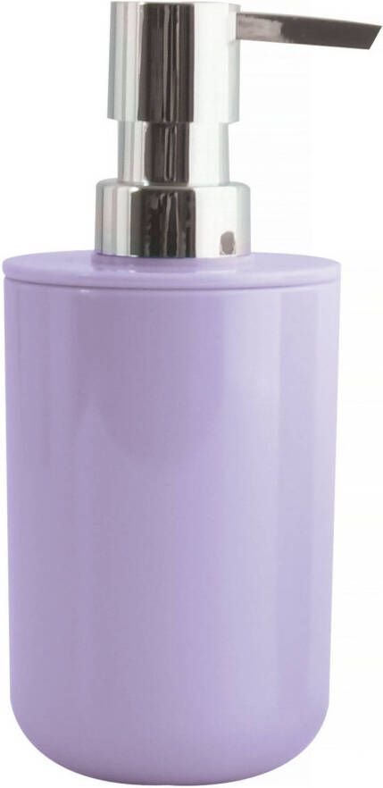 Spirella MSV Zeeppompje dispenser Porto PS kunststof lila paars zilver 7 x 16 cm 260 ml Zeeppompjes