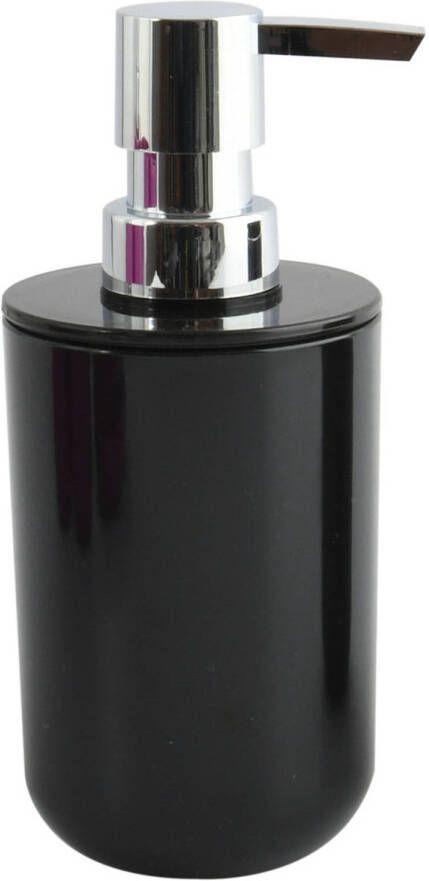Spirella MSV Zeeppompje dispenser Porto PS kunststof zwart 7 x 16 cm 260 ml Zeeppompjes