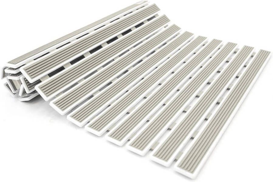 Tatkraft BOND Beige Antislip Badmat Met 126 Zuignappen Schimmelbestendig 62?40 CM