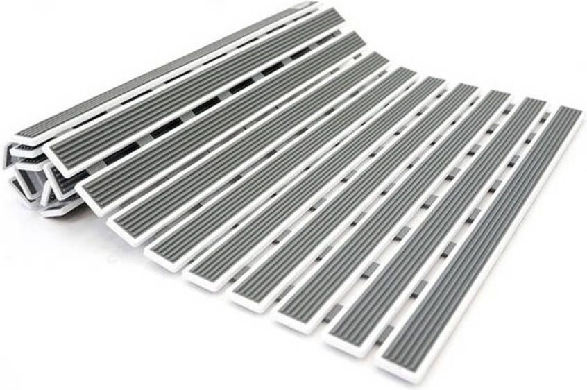 Tatkraft BOND Grijs Antislip Badmat Met 126 Zuignappen Schimmelbestendig 62?40 CM