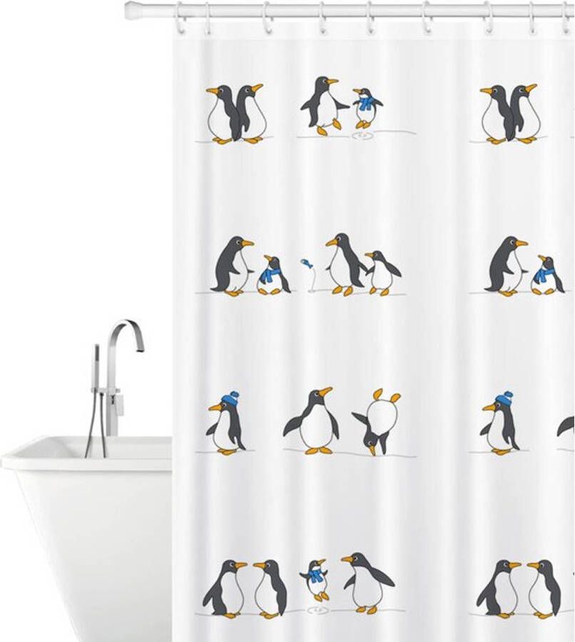 Tatkraft Penguins Douchegordijn 180x180cm Antischimmel