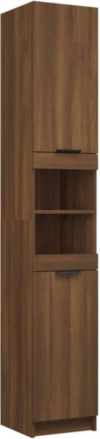 The Living Store Badkaast Bewerkt Hout 32x34x188.5cm Bruineiken