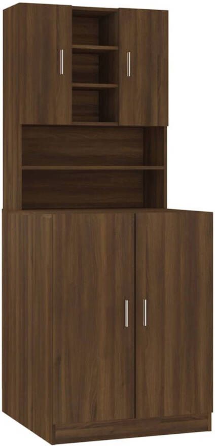 The Living Store Badkaast Bruineiken 71 x 71.5 x 181.5 cm Inclusief montagematerialen