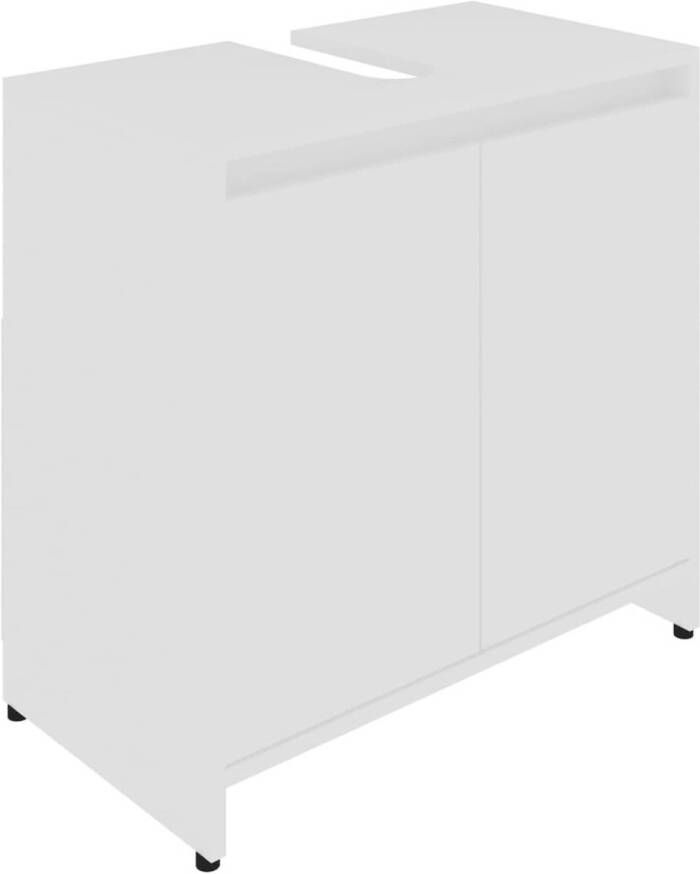 The Living Store Badkaast Chique Met 1 vak en 2 deuren 60 x 33 x 61 cm Kleur- Wit