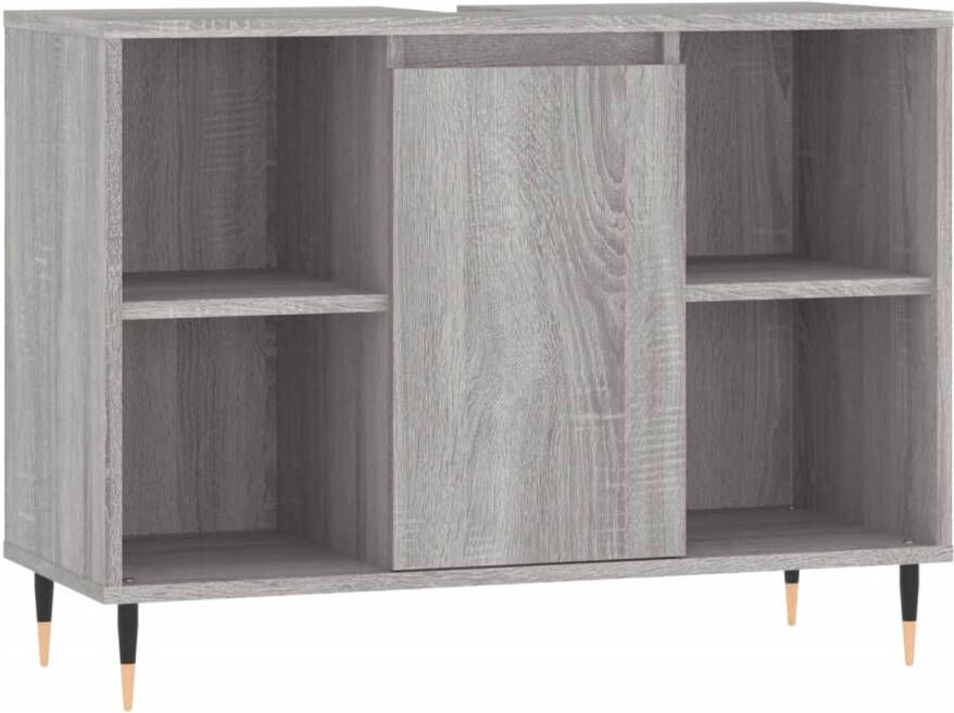 The Living Store Badkaast Grijs Sonoma Eiken 80 x 33 x 60 cm Duurzaam materiaal