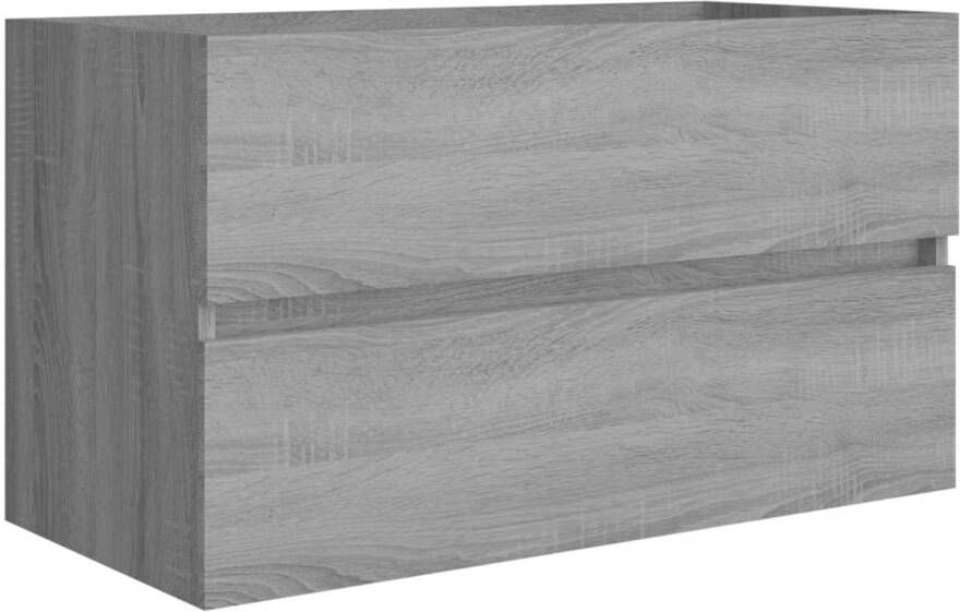 The Living Store Badkaast Grijs Sonoma Eiken 80 x 38.5 x 45 cm Met Opbergruimte