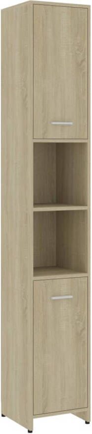 The Living Store Badkaast naam Badkamermeubel 30 x 30 x 183.5 cm Sonoma eiken kleur